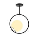 Čierne závesné svietidlo so skleneným tienidlom Chandelier – Opviq lights