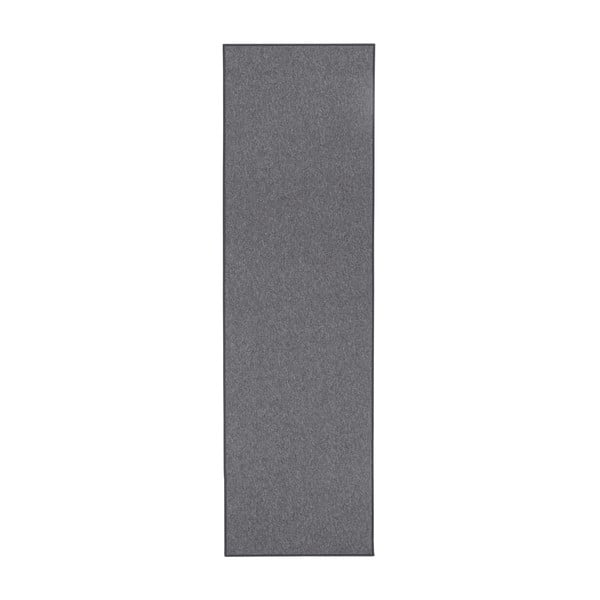 Tmavosivý behúň BT Carpet Casual, 80 × 300 cm