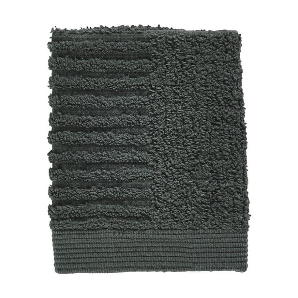 Tmavozelený uterák zo 100% bavlny na tvár Zone Classic Pine Green, 30 × 30 cm