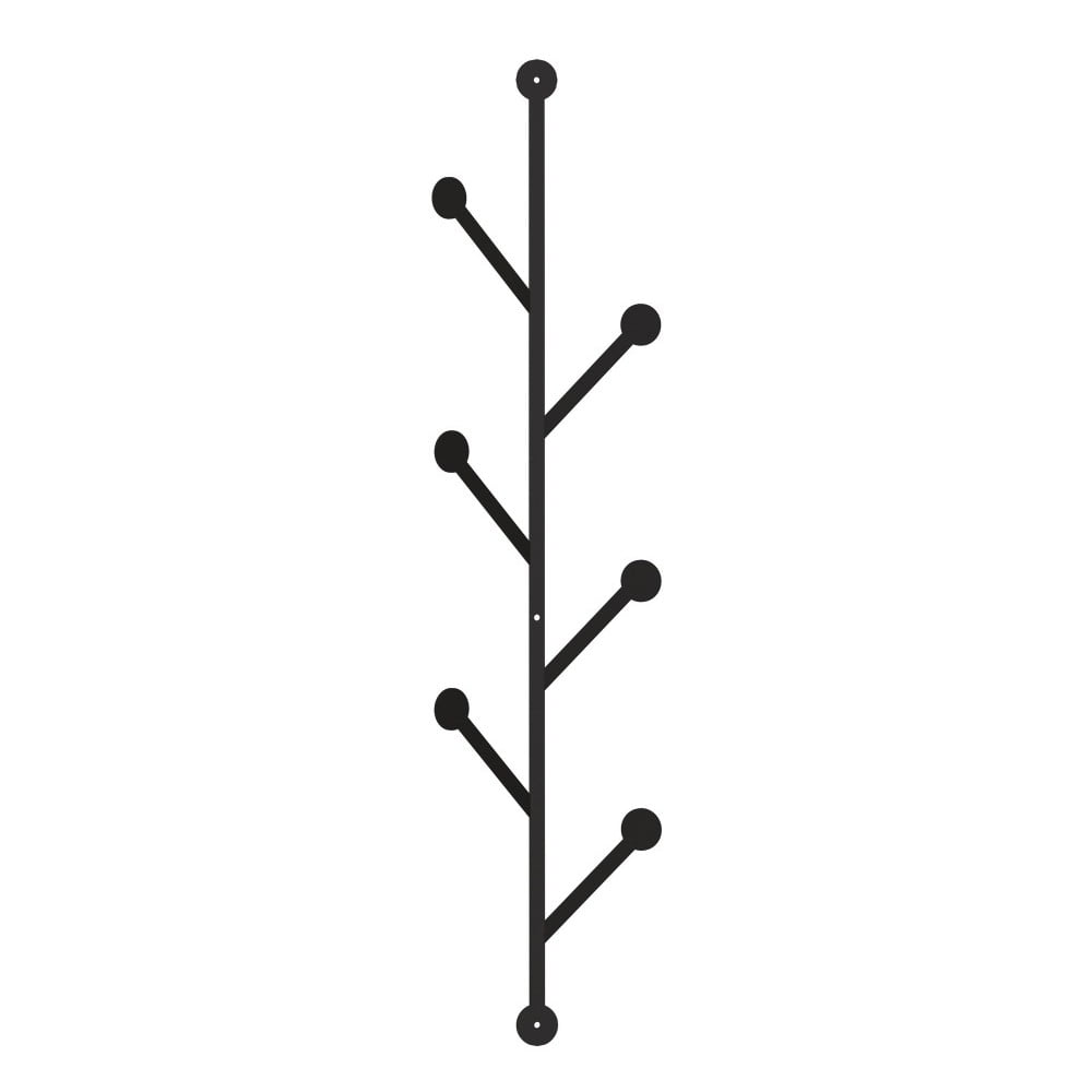 Čierny kovový nástenný vešiak Branch