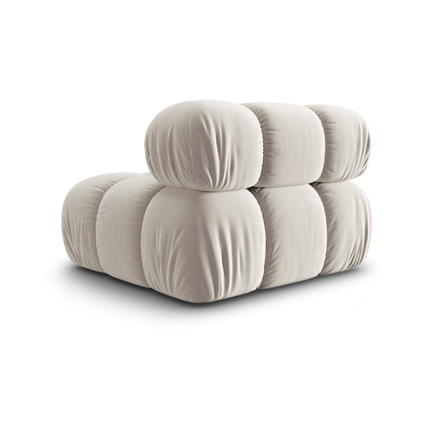 Béžový zamatový modul pohovky (stredový diel) Bellis – Micadoni -image-4