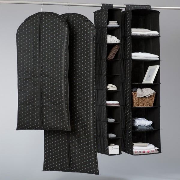 Čierny závesný organizér s 9 priehradkami Compactor Garment-image-1