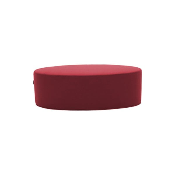 Tmavočervený puf Softline Bon-Bon Vision Red, dĺžka 100 cm