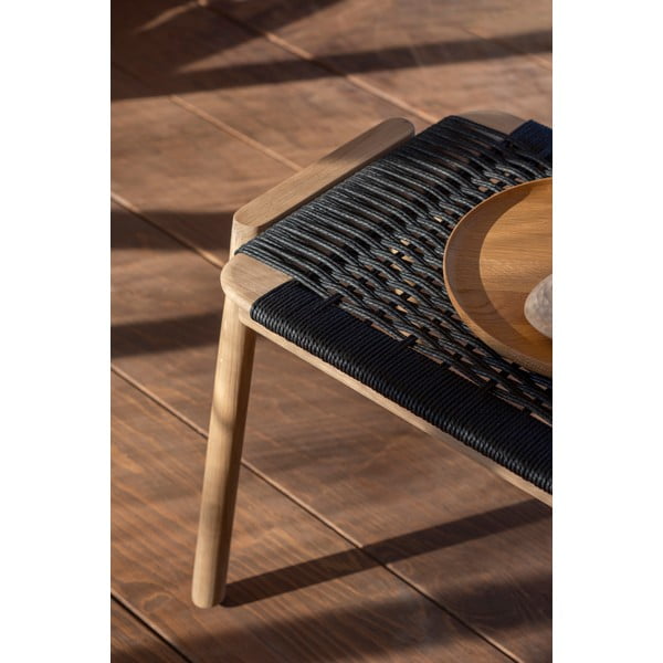 Čierna/v prírodnej farbe lavica Klupa – Gazzda-image-1