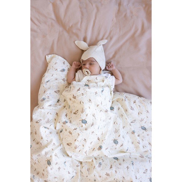 Svetložltá detská obliečka do postieľky z Bio bavlny 70x100 cm Sea Garden – Cam Cam Copenhagen-image-3