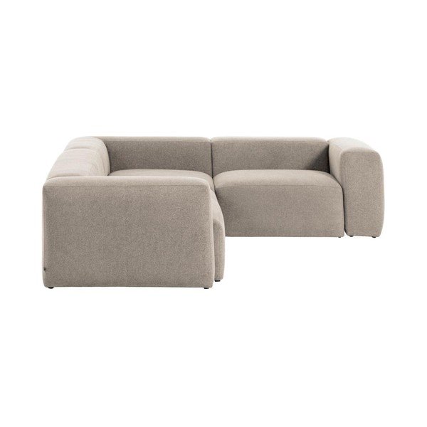 Béžová ženilková rohová pohovka Blok – Kave Home-image-3