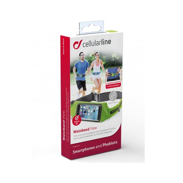 Športové puzdro CellularLine WAISTBAND, limetkové-image-1