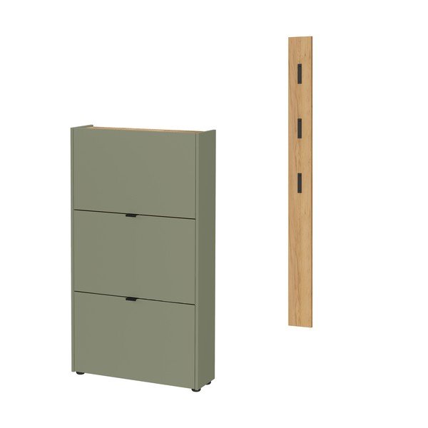 Predsieňová zostava v prírodnej farbe/taupe 101x200x22 cm Ameca – Germania