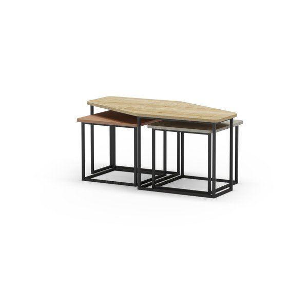 Konferenčné stolíky v súprave 3 ks 60x111,5 cm Zoya – Marckeric-image-4