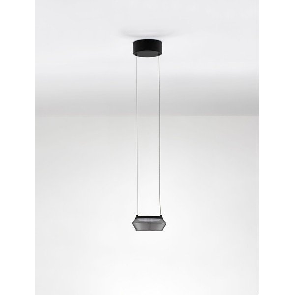Matne čierne sklenené LED závesné svietidlo ø 14 cm Jailyn – Nova Luce-image-3
