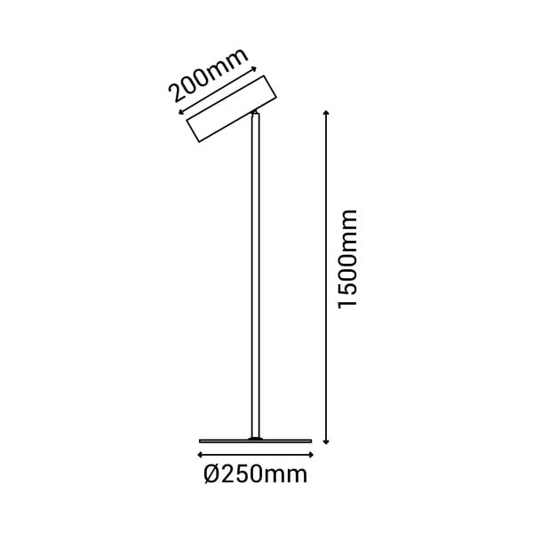 Čierna stojacia lampa SULION Milan, výška 150 cm-image-4