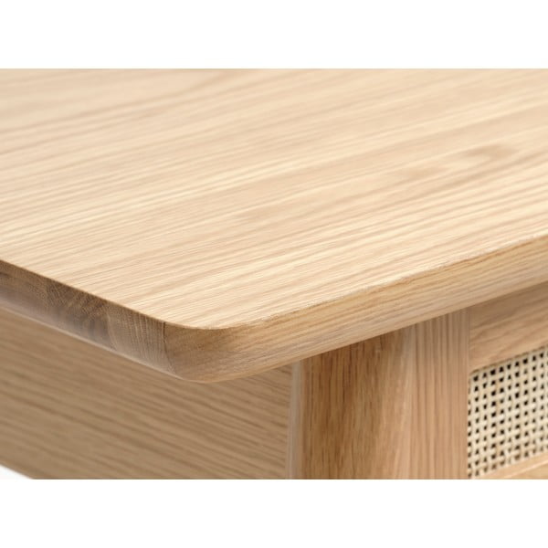 Konzolový stolík s doskou v dubovom dekore v prírodnej farbe 40x110 cm Barrali – Unique Furniture-image-4