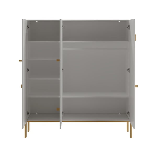 Svetlosivá detská šatníková skriňa 150x170 cm Cube - Pinio-image-2