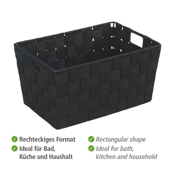 Čierny košík Wenko Adria, 20 × 30 cm-image-2
