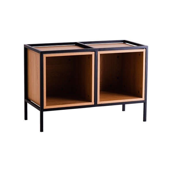 Čierna knižnica v dekore duba 88x60 cm Skap - CustomForm