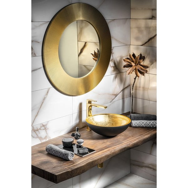 Stojančeková umývadlová batéria v zlatej farbe Spy – Sapho-image-3