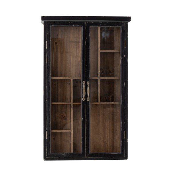 Čierna závesná vitrína z jedlového dreva 50x80x14 cm Hazem – Bloomingville