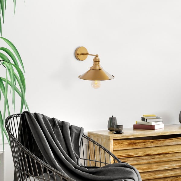 Nástenné svietidlo v zlatej farbe ø 24 cm Conical – Opviq lights-image-3