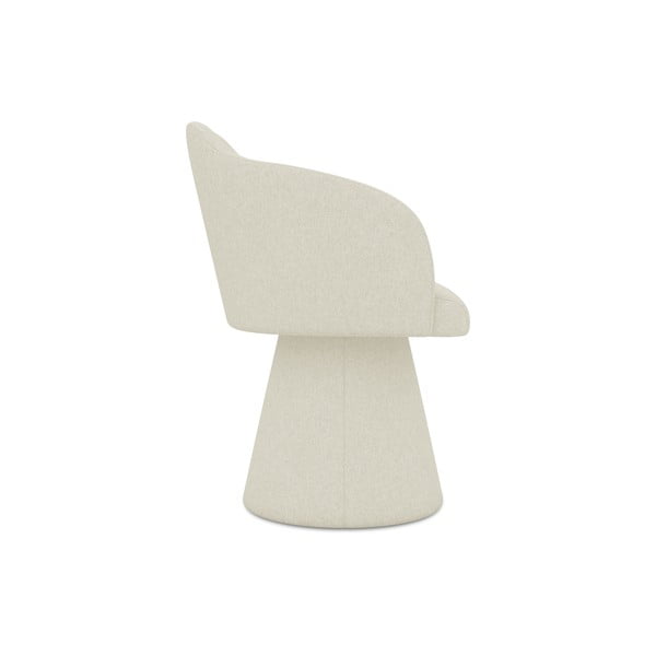 Krémovobiele čalúnené jedálenské kreslo Kanoa – Makamii-image-2