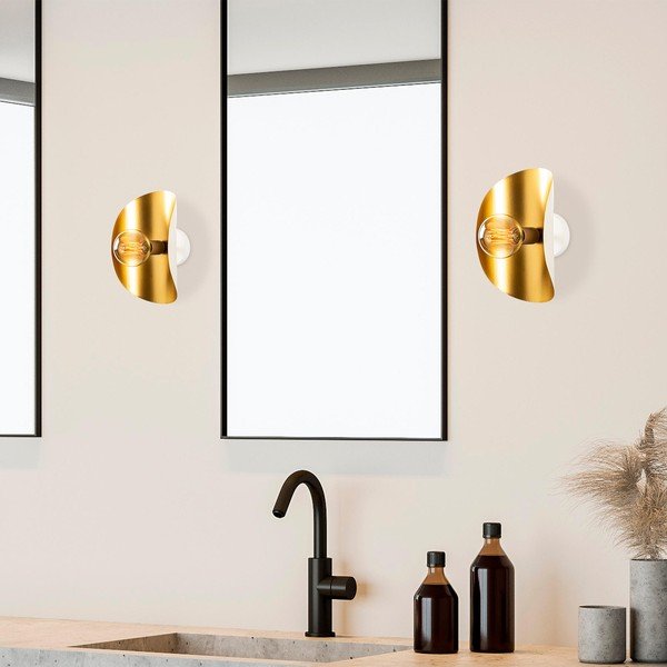 Nástenné svietidlo v bielo-zlatej farbe Sivani – Opviq lights-image-1
