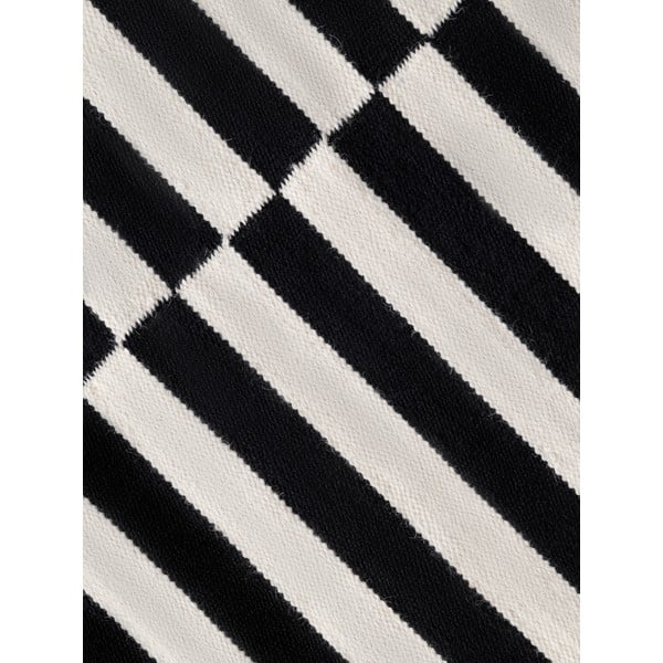 Čierno-biely obojstranný ručne tkaný vlnený koberec 160x230 cm Donna – Hanse Home-image-4