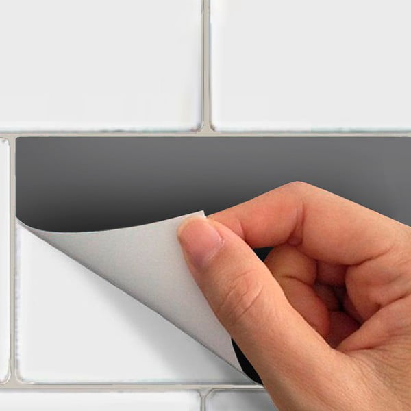 Súprava samolepiek na kachličky 30 ks 20x10 cm Subway Tiles Grey - Ambiance-image-3