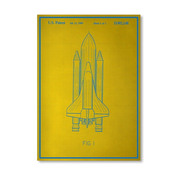 Plagát Space Shuttle, 30x42 cm
