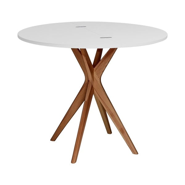 Okrúhly rozkladací jedálenský stôl 45x90 cm Jubi – Ragaba-image-2