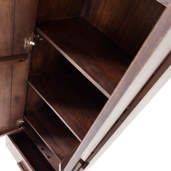 Skrinka z mangového dreva v tmavoprírodnej farbe 60x200x35 cm Liya – WOOOD-image-4