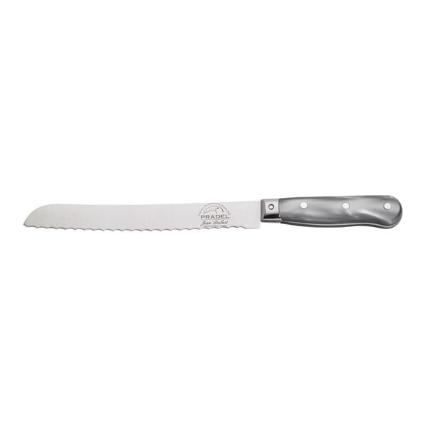 Sivý nôž na pečivo s akrylovou rukoväťou Jean Dubost