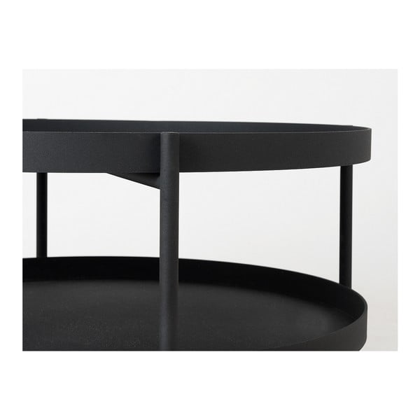 Čierny konferenčný stolík CustomForm Hanna, ⌀ 60 cm-image-4