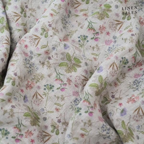 Napínacia ľanová plachta v prírodnej farbe 160x200 cm Botany 2 – Linen Tales-image-1