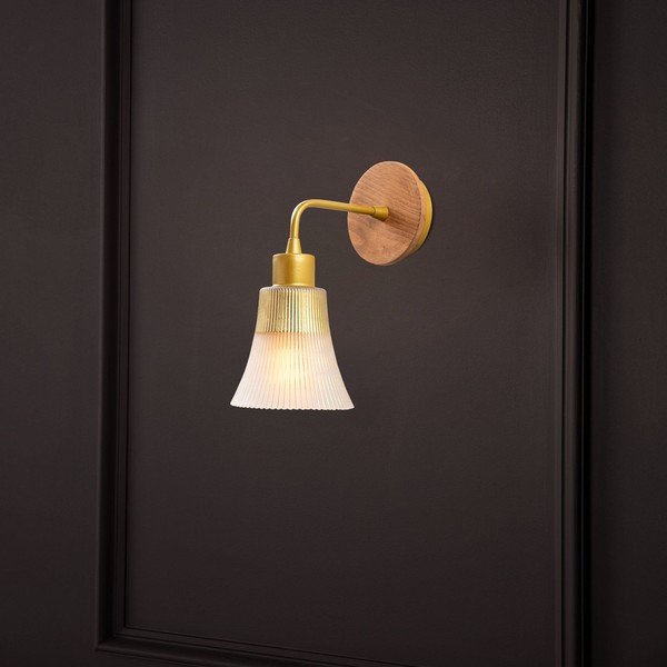 Nástenné svietidlo v zlatej farbe Foca – Opviq lights-image-2