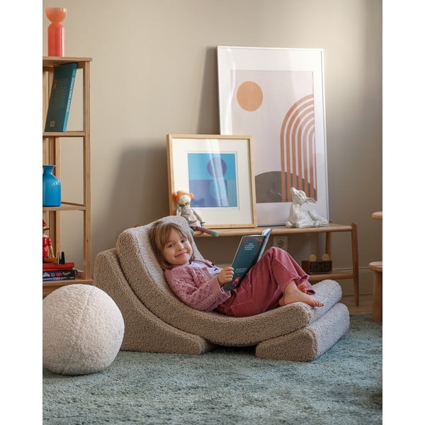 Svetlohnedé detské kresielko z textílie buklé Moon – Wigiwama-image-1