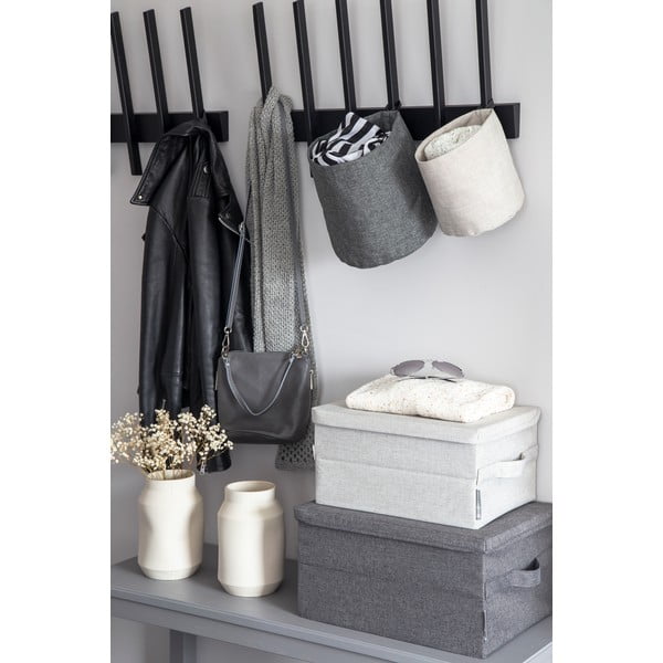 Sivý látkový úložný box s vekom 40x30x22 cm Soft Storage – Bigso-image-4