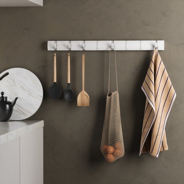 Matne biely nástenný vešiak z borovicového dreva 81 cm Flip – Umbra-image-3
