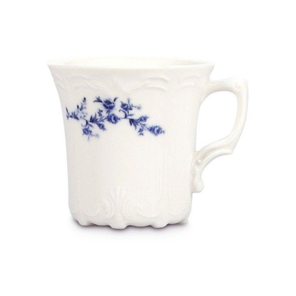 Biela/modrá porcelánová šálka na cappuccino 200 ml Retro – BonBistro