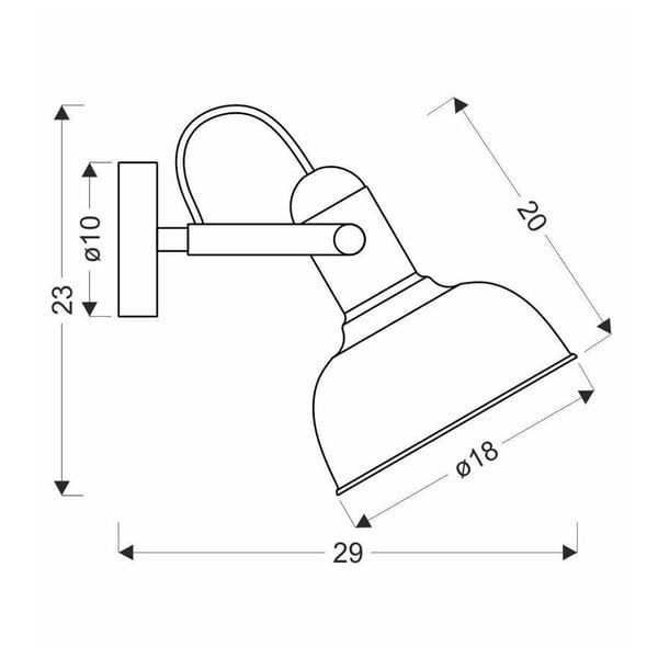 Čierne kovové nástenné svietidlo Reno - Candellux Lighting-image-2