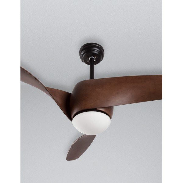 Matne čierne/v tmavo prírodnej farbe kovové LED stropné svietidlo so skleneným tienidlom Breeze – Nova Luce-image-3