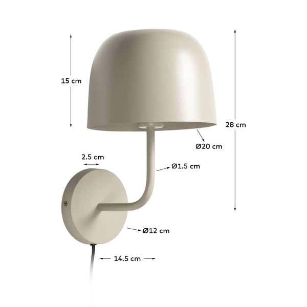 Béžová nástenná lampa Kave Home Alish-image-2