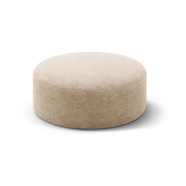 Svetlohnedý taburet z textílie buklé Dia – Micadoni 