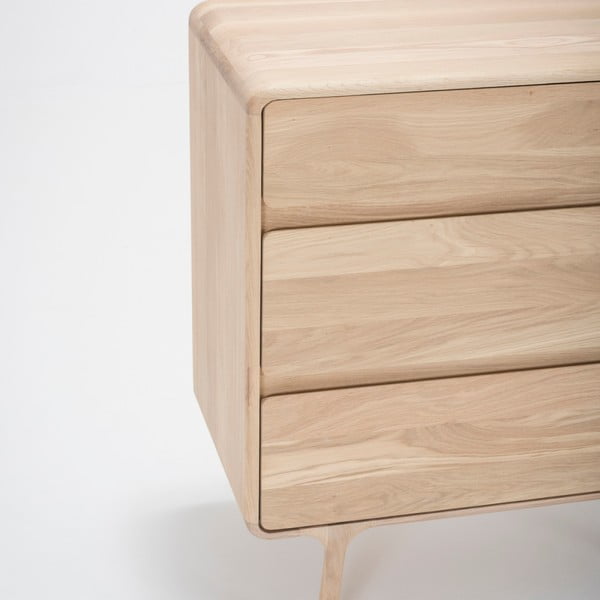 Komoda z masívneho dubového dreva s 3 zásuvkami Gazzda Fawn-image-4