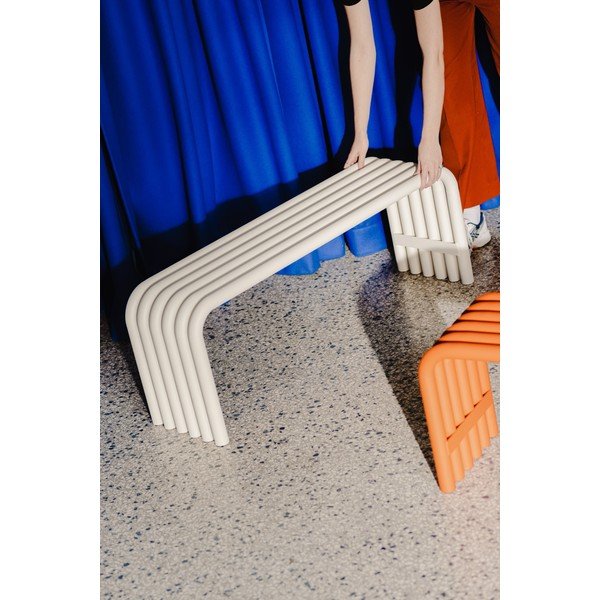 Béžová kovová záhradná lavica Nokk – noo.ma-image-2