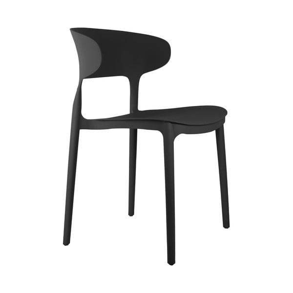 Čierne plastové jedálenské stoličky v súprave 4 ks Fain – Leitmotiv