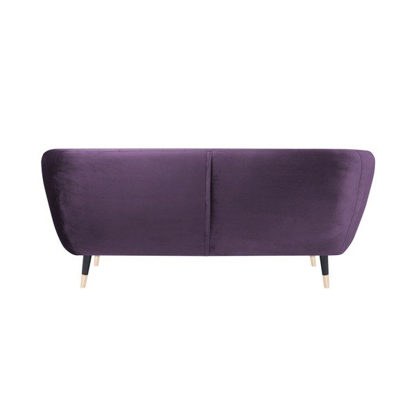 Fialová pohovka s čiernymi nohami Mazzini Sofas Benito, 158 cm-image-4
