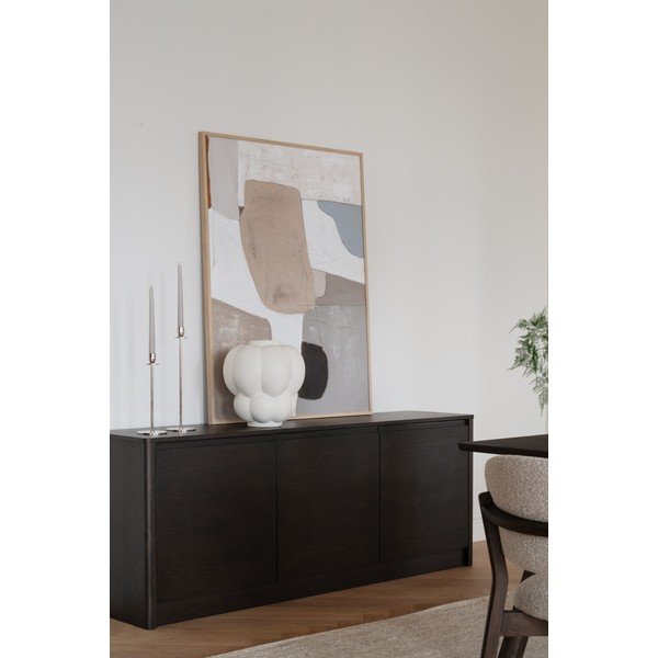 Komoda v dekore duba v tmavo prírodnej farbe 180x70x40 cm Melstone – Rowico-image-1
