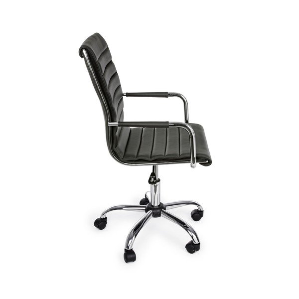 Tmavosivá kancelárska stolička z imitácie kože Perth – Yes Everyday-image-3