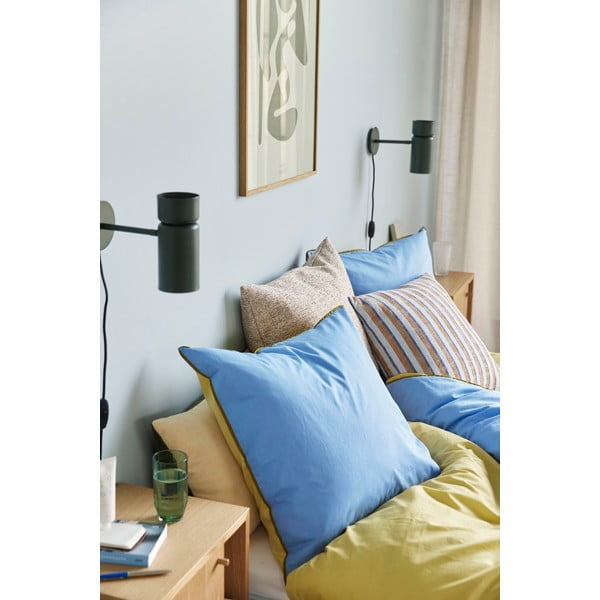 Modro-žlté bavlnené obliečky Hübsch Line, 140 x 200 cm-image-3