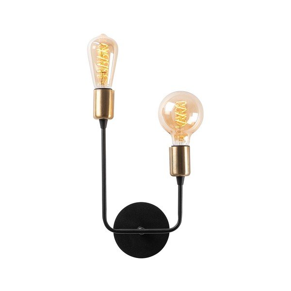 Čierne nástenné svietidlo Dolma – Opviq lights-image-2