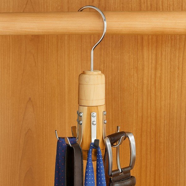 Závesný drevený vešiak na kravaty a opasky The Dandy – Premier Housewares-image-2